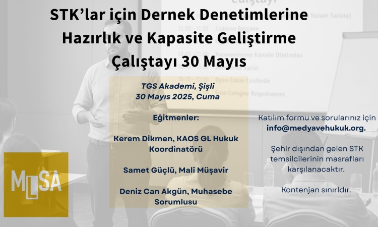 STK'lar için denetime hazırlık çalıştayı başvuruları başladı